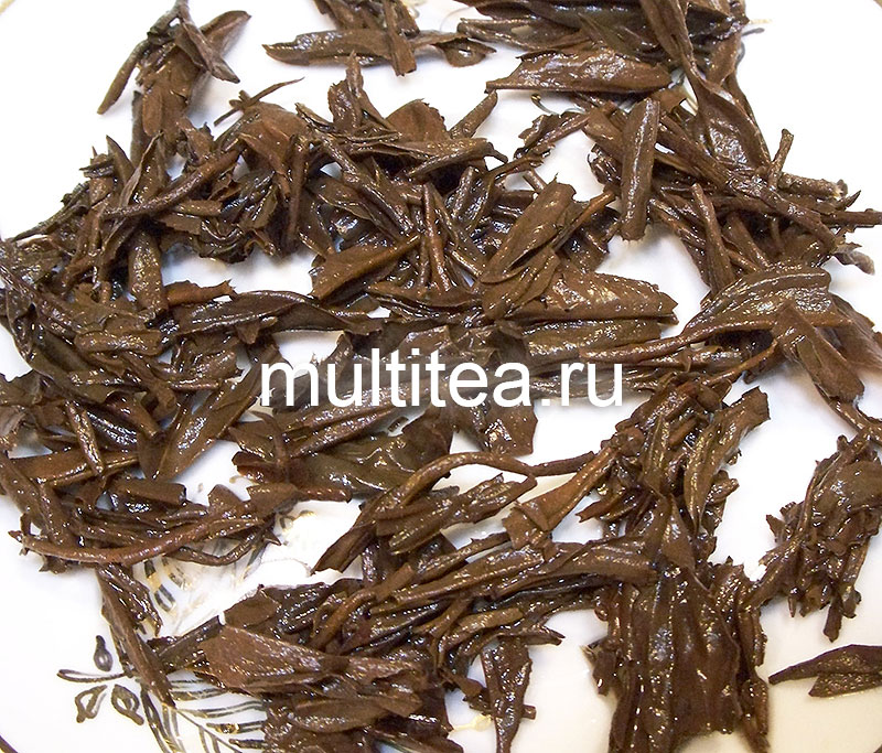 листья Bai lin gongfu после заваривания