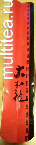 торец упаковки Da Hong Pao
