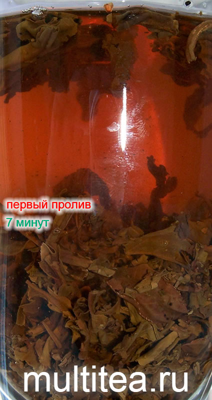 Первый пролив: 7 минут: шен пуэр из листьев старых деревьев Anning Haiwan