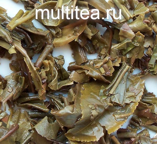 листья после заваривания 0432 Li Ming Octagonal крупным планом