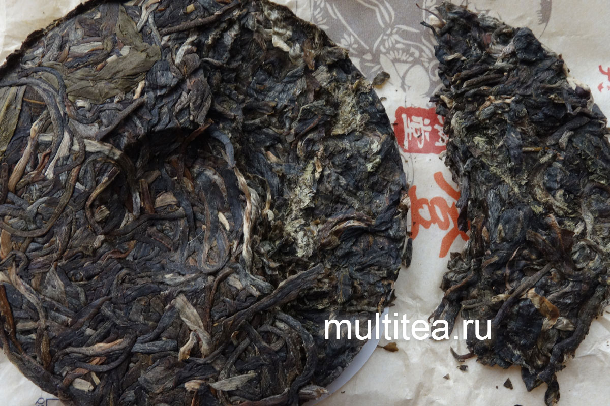 Отделен кусочек для чаепития от шен пуэра DrPu’Er