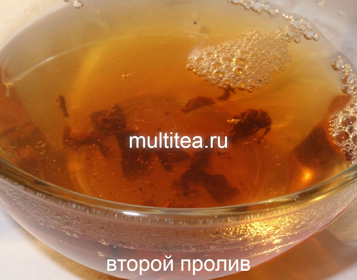 Хороший аромат настоя шен пуэра Boyou “Площадь Фортуны” 2007 года