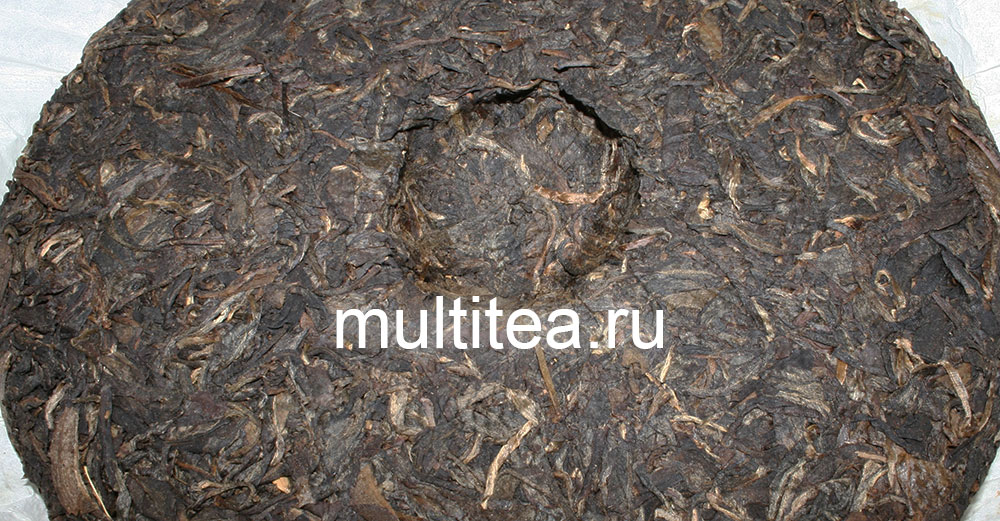 шен пуэр Tong Qing Tang нижняя сторона блина