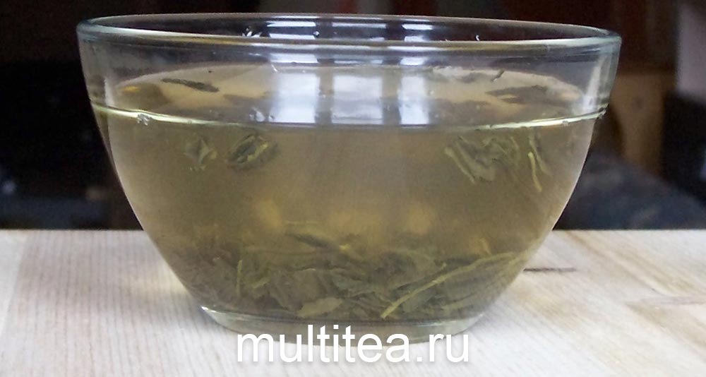 доволно мутный настой Huangshan Maofeng